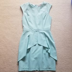 Light teal peplum sheath dress